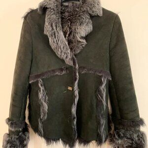 Lambskin coat with fur lining